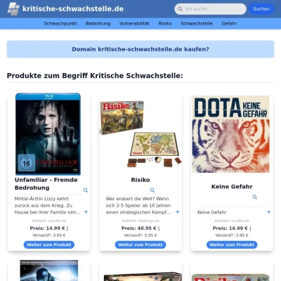 Screenshot kritische-schwachstelle.de