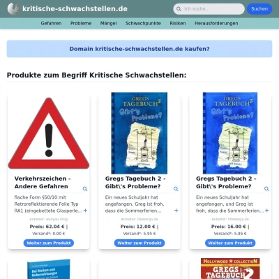 Screenshot kritische-schwachstellen.de