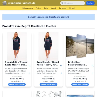 Screenshot kroatische-kueste.de