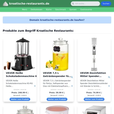 Screenshot kroatische-restaurants.de