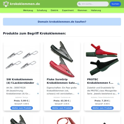 Screenshot krokoklemmen.de