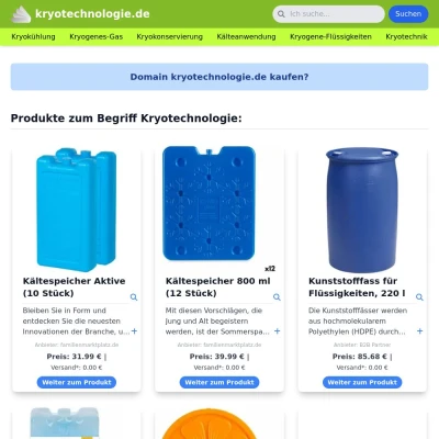 Screenshot kryotechnologie.de