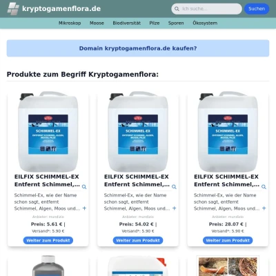 Screenshot kryptogamenflora.de