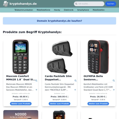 Screenshot kryptohandys.de