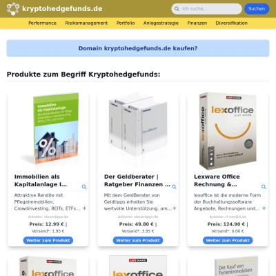 Screenshot kryptohedgefunds.de