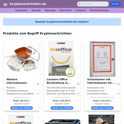 Screenshot kryptonachrichten.de