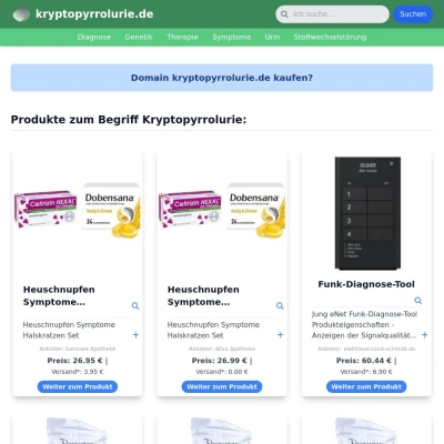 Screenshot kryptopyrrolurie.de