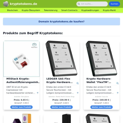 Screenshot kryptotokens.de