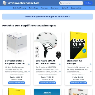 Screenshot kryptowaehrungen24.de