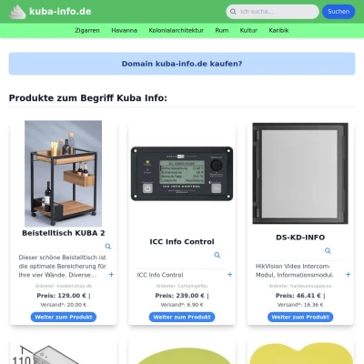 Screenshot kuba-info.de