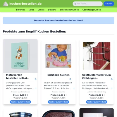 Screenshot kuchen-bestellen.de