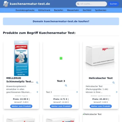 Screenshot kuechenarmatur-test.de