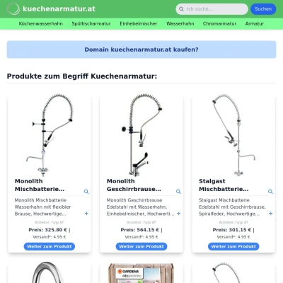 Screenshot kuechenarmatur.at