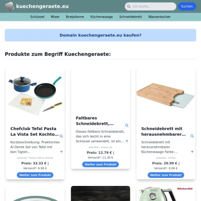 Screenshot kuechengeraete.eu