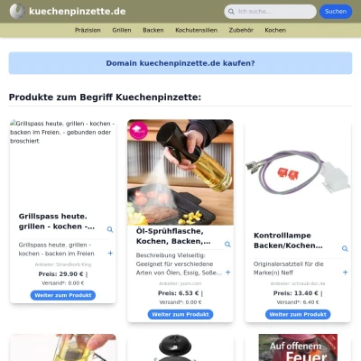 Screenshot kuechenpinzette.de