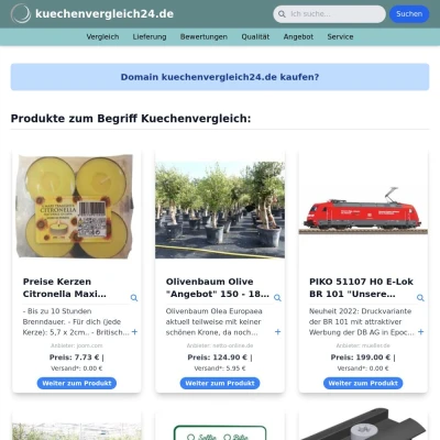 Screenshot kuechenvergleich24.de