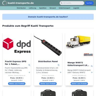 Screenshot kuehl-transporte.de