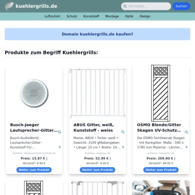 Screenshot kuehlergrills.de