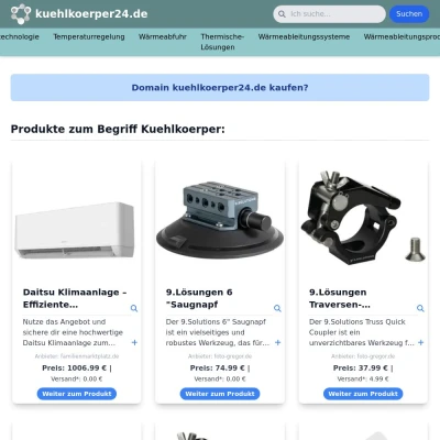 Screenshot kuehlkoerper24.de