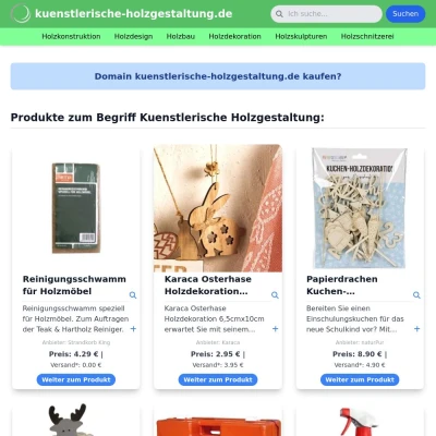 Screenshot kuenstlerische-holzgestaltung.de