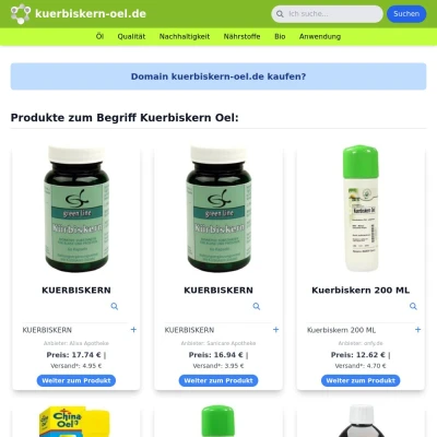 Screenshot kuerbiskern-oel.de