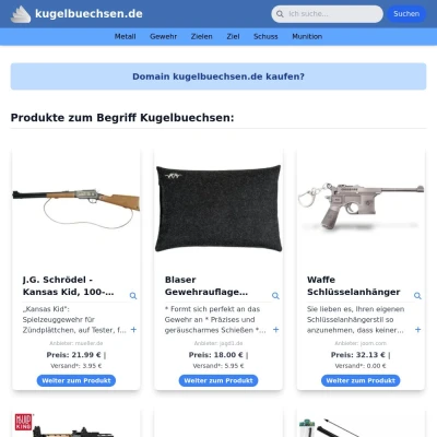 Screenshot kugelbuechsen.de