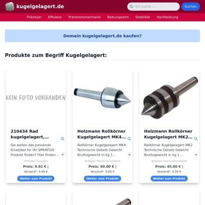 Screenshot kugelgelagert.de