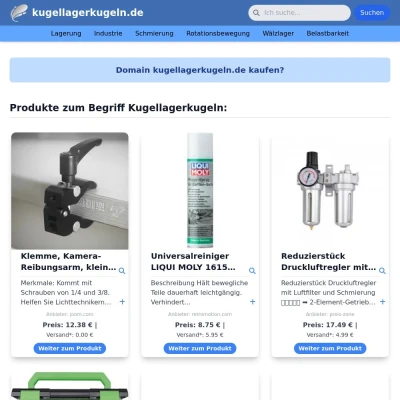 Screenshot kugellagerkugeln.de