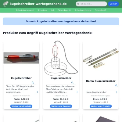 Screenshot kugelschreiber-werbegeschenk.de