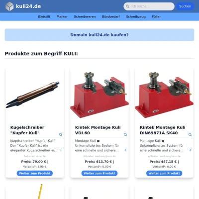 Screenshot kuli24.de