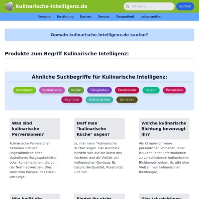 Screenshot kulinarische-intelligenz.de