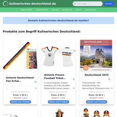 Screenshot kulinarisches-deutschland.de