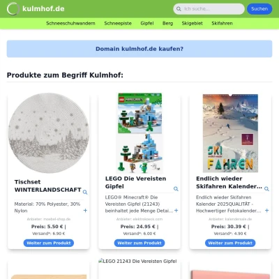 Screenshot kulmhof.de