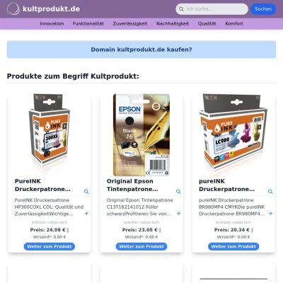 Screenshot kultprodukt.de