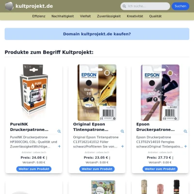 Screenshot kultprojekt.de