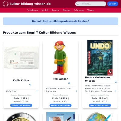 Screenshot kultur-bildung-wissen.de