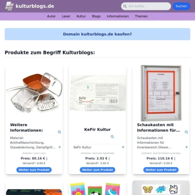 Screenshot kulturblogs.de