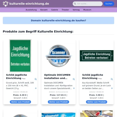 Screenshot kulturelle-einrichtung.de