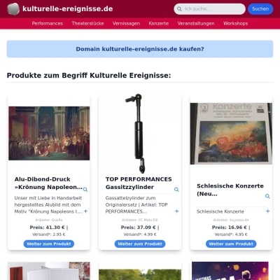 Screenshot kulturelle-ereignisse.de