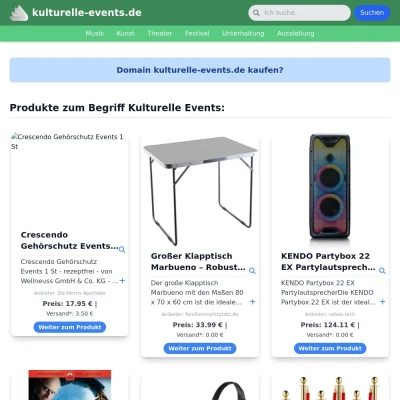 Screenshot kulturelle-events.de