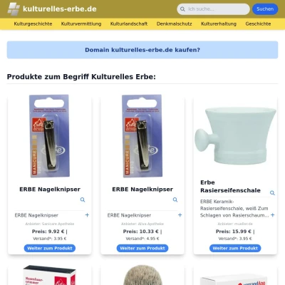 Screenshot kulturelles-erbe.de