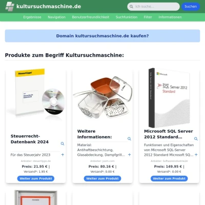 Screenshot kultursuchmaschine.de