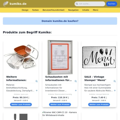 Screenshot kumiko.de