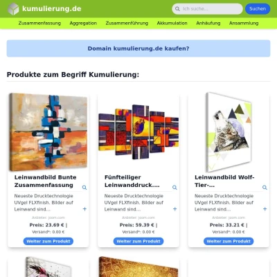 Screenshot kumulierung.de