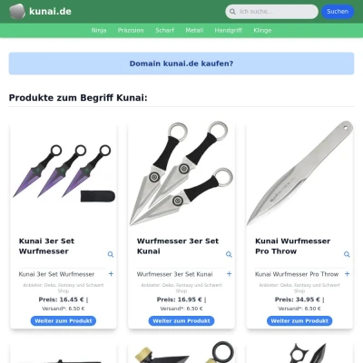 Screenshot kunai.de