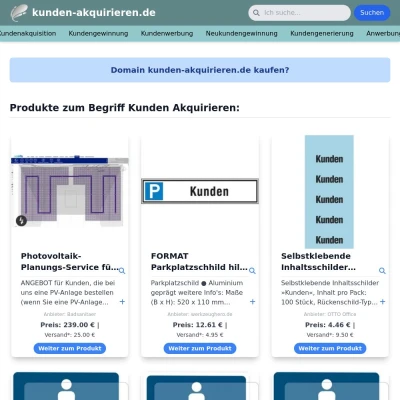 Screenshot kunden-akquirieren.de