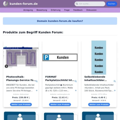 Screenshot kunden-forum.de