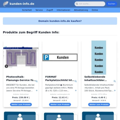 Screenshot kunden-info.de