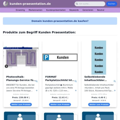 Screenshot kunden-praesentation.de