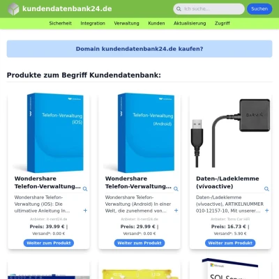 Screenshot kundendatenbank24.de